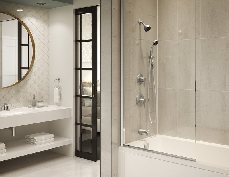 Symmons 6702-1.5-TRM-STN Identity Single Handle 1-Spray Tub and Shower Faucet Trim in Satin Nickel - 1.5 GPM (Valve Not Included) - Image 1